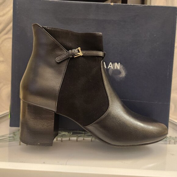 Cole Haan Black Leather "Paulina" Booties. NIB. Size 8.5 - Picture 1 of 10